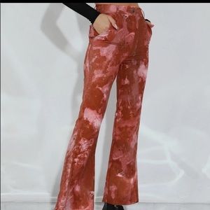 Shop Cider red tie dye pants